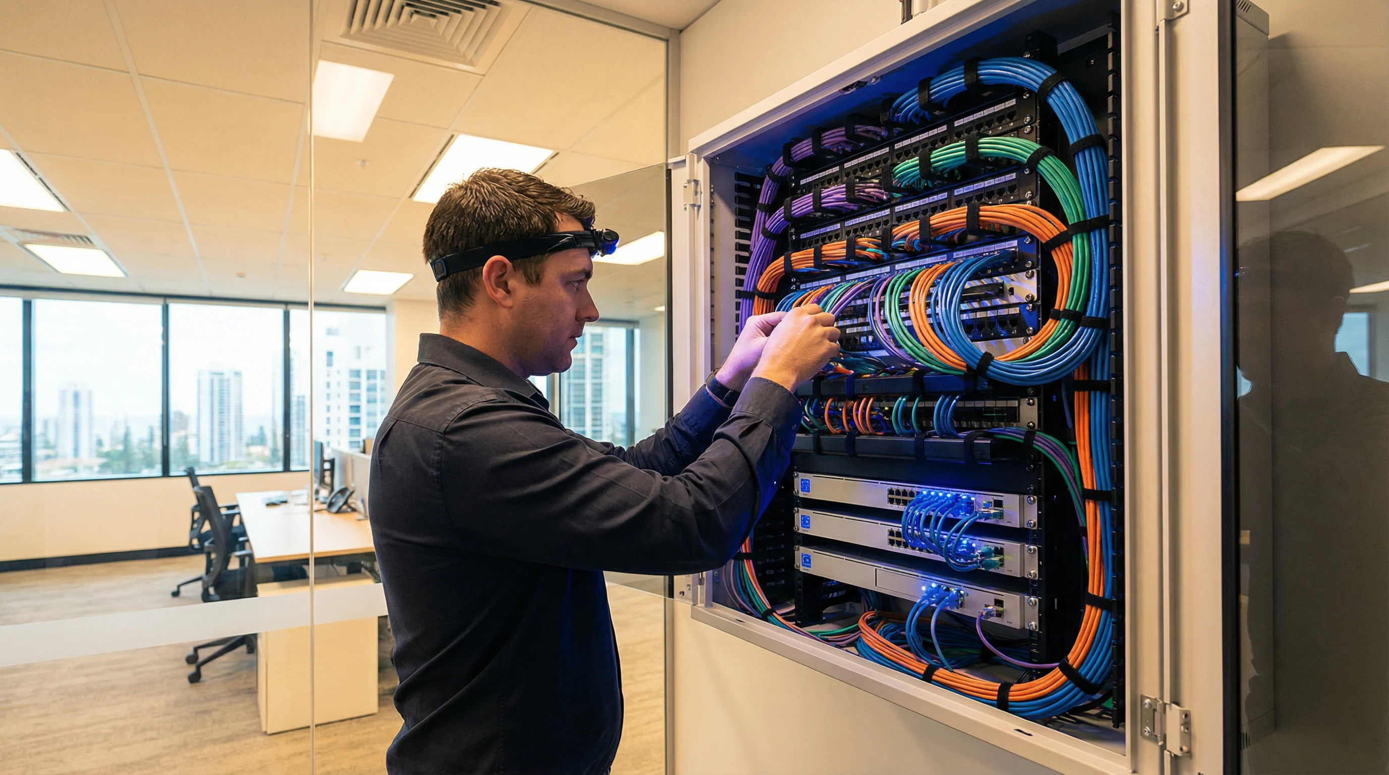 Data cabling and structured cabling Gold Coast — Bcom IT Solutions
